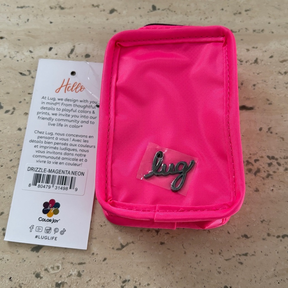 Lug Drizzle Mini Zip Storage Pouch Magenta